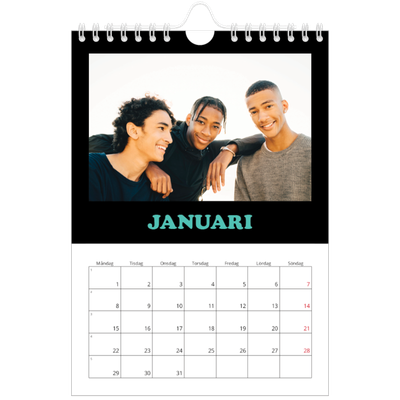 Fotokalender A5 Enkel — Rolig typografi [Januari]