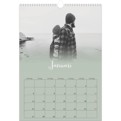 A3 Årskalender — Grön dimma [Januari]