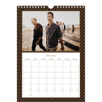 Fotokalender A4 Enkel (20 x 30 cm) — Geometriskt mönster [Januari]
