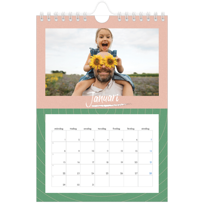 Fotokalender A5 Enkel — Färg och mönster [Januari]