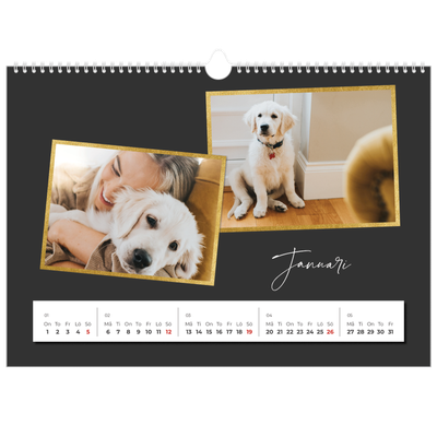 Fotokalender A3 Enkel — Goda minnen [Januari]