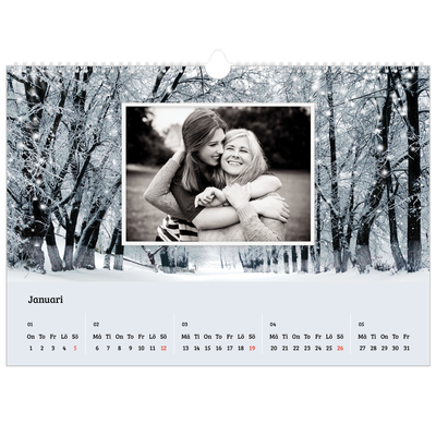 Fotokalender A3 Enkel — Fyra säsonger [Januari]