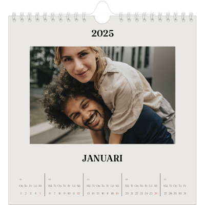 Årskalender kvadratisk — Simpel och modernt [Januari]
