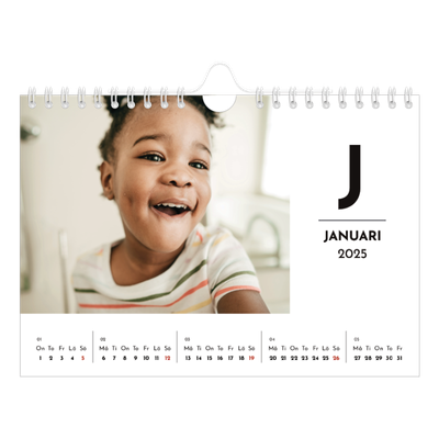 Fotokalender A5 Enkel — Bokstav i fokus [Januari]