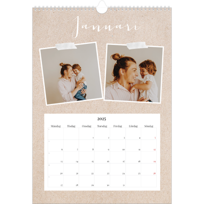 Fotokalender A4 Enkel (20 x 30 cm) — Scrapbook kalender [Januari]