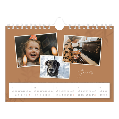 Fotokalender A5 Enkel — Jordnära [Januari]
